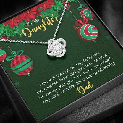 Gift for Daughter from Dad CZ Pendant Necklace Custom Christmas Card Message Box - Mallard Moon Gift Shop