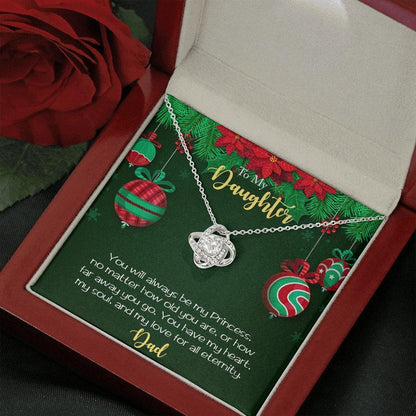 Gift for Daughter from Dad CZ Pendant Necklace Custom Christmas Card Message Box - Mallard Moon Gift Shop