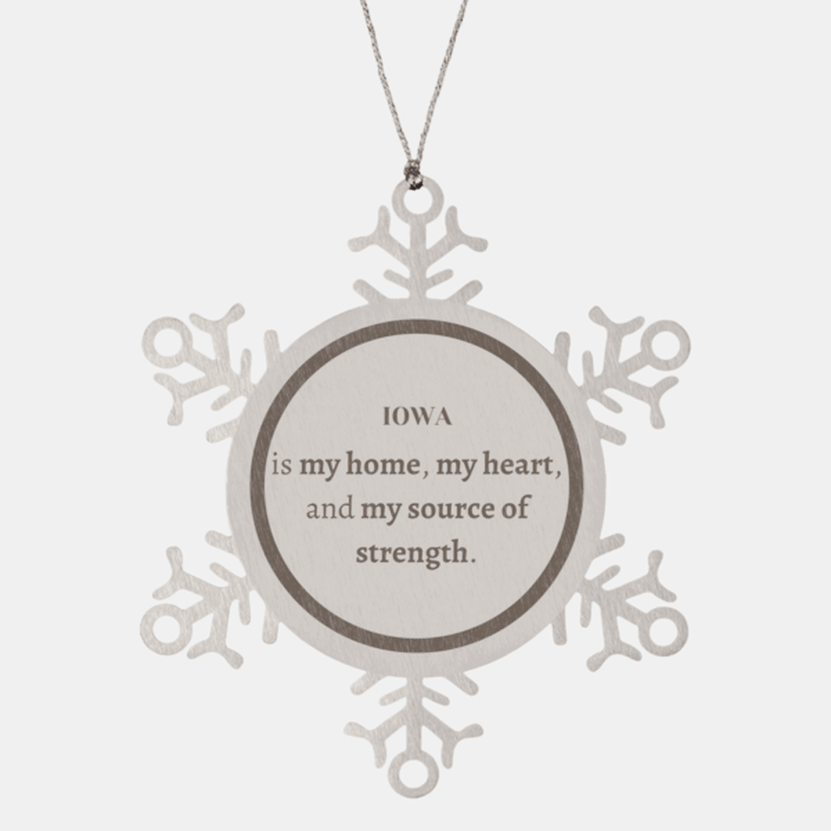 Iowa is my home Gifts, Lovely Iowa Birthday Christmas Snowflake Ornament For People from Iowa, Men, Women, Friends - Mallard Moon Gift Shop