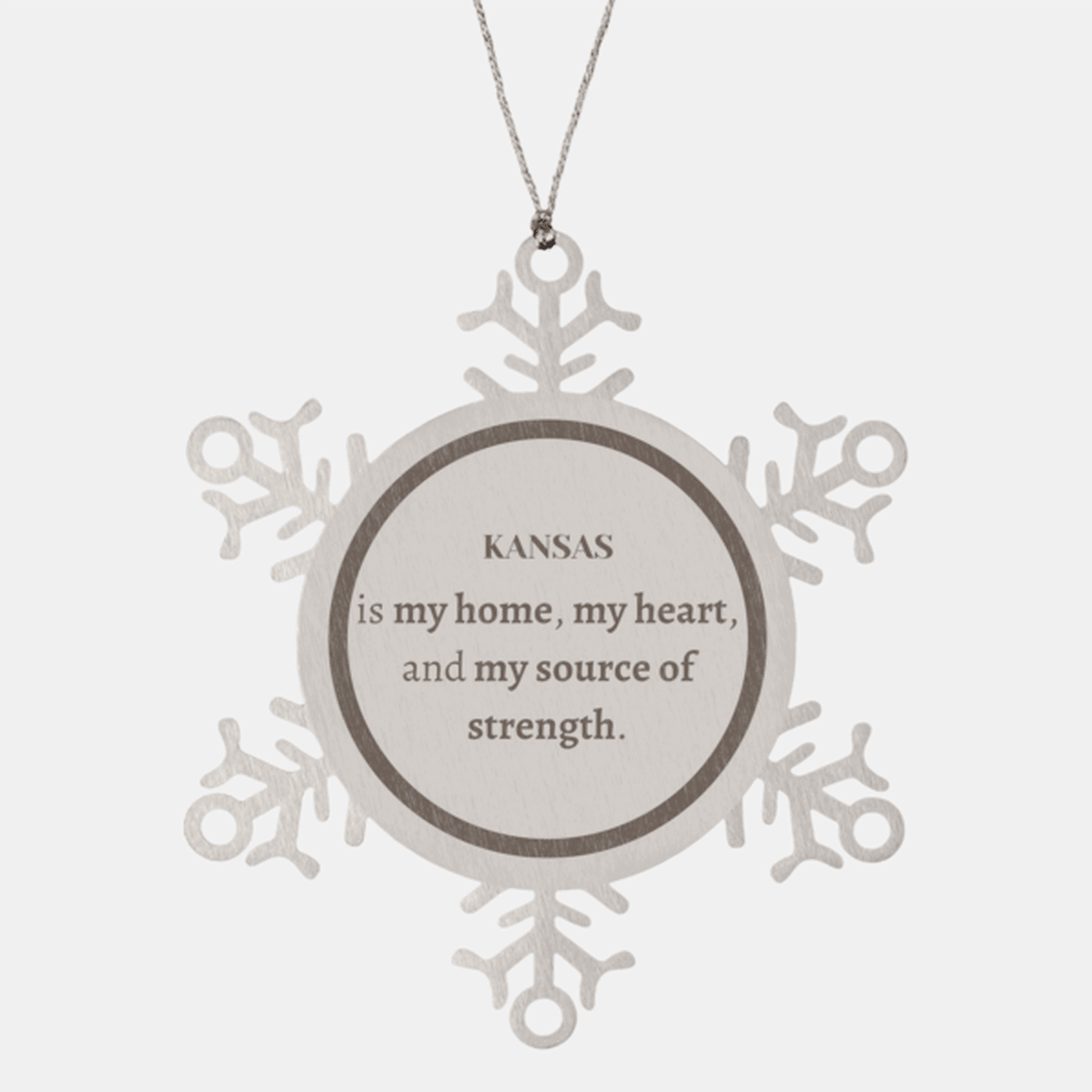 Kansas is my home Gifts, Lovely Kansas Birthday Christmas Snowflake Ornament For People from Kansas, Men, Women, Friends - Mallard Moon Gift Shop