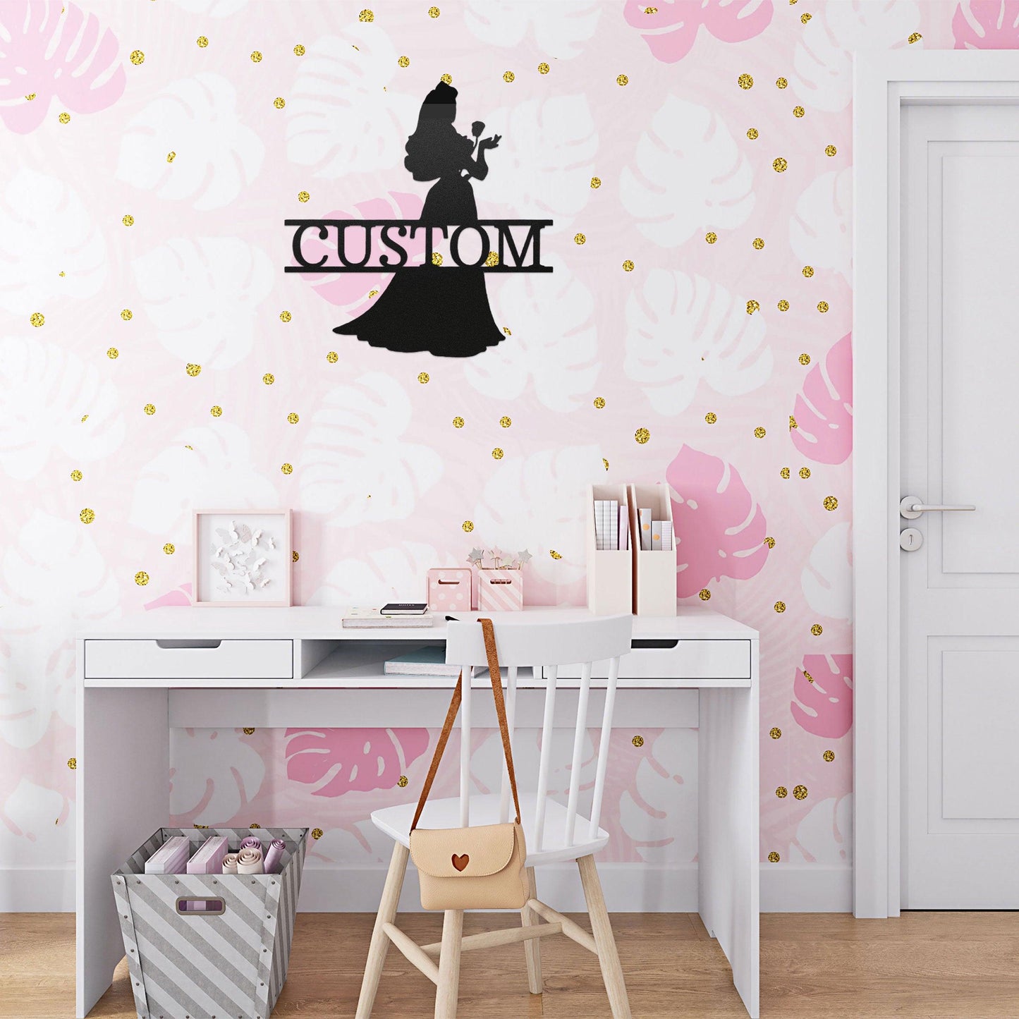 Princess Aurora Personalized Metal Art Wall Sign - Mallard Moon Gift Shop