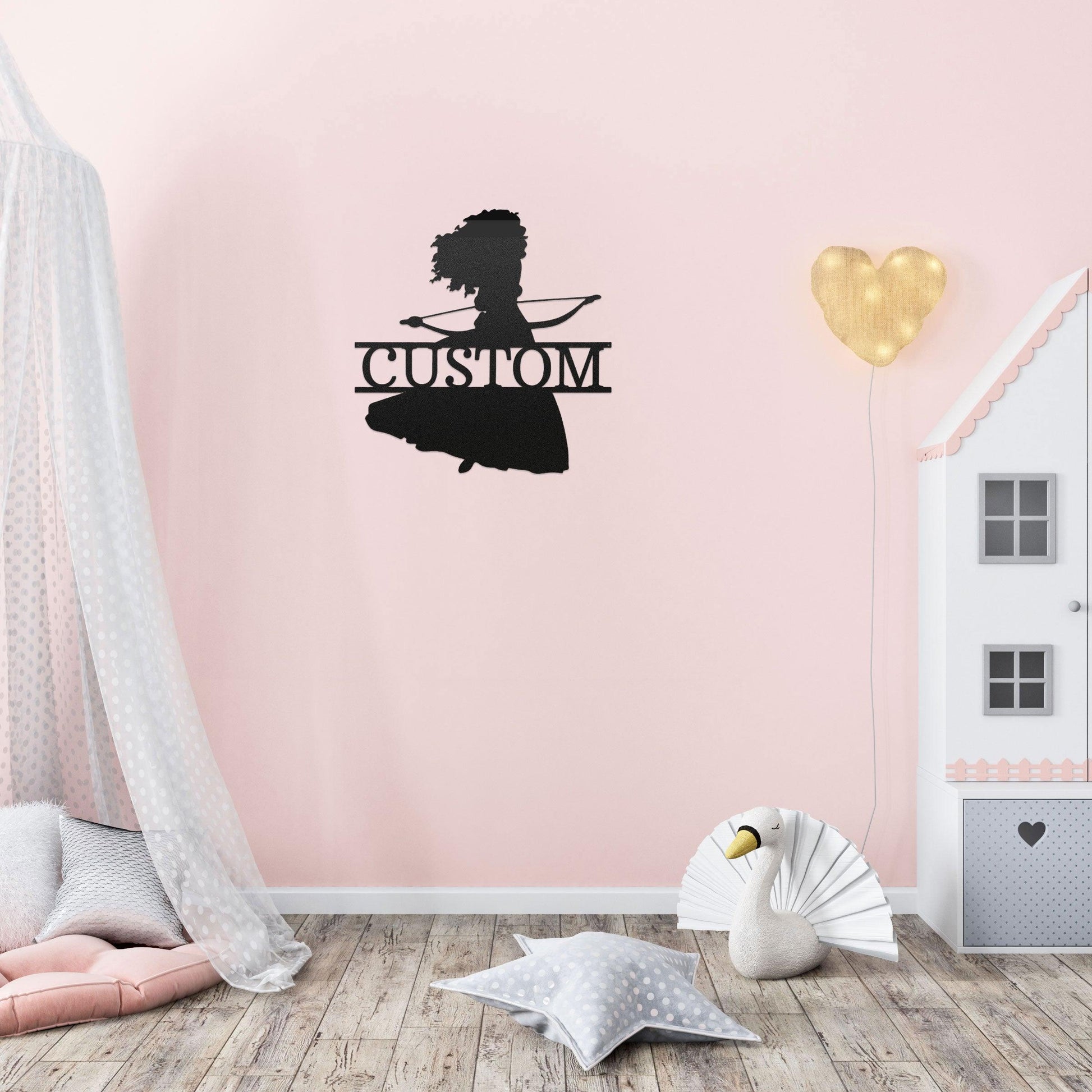Princess Merida Personalized Name Metal Art Wall Sign - Mallard Moon Gift Shop