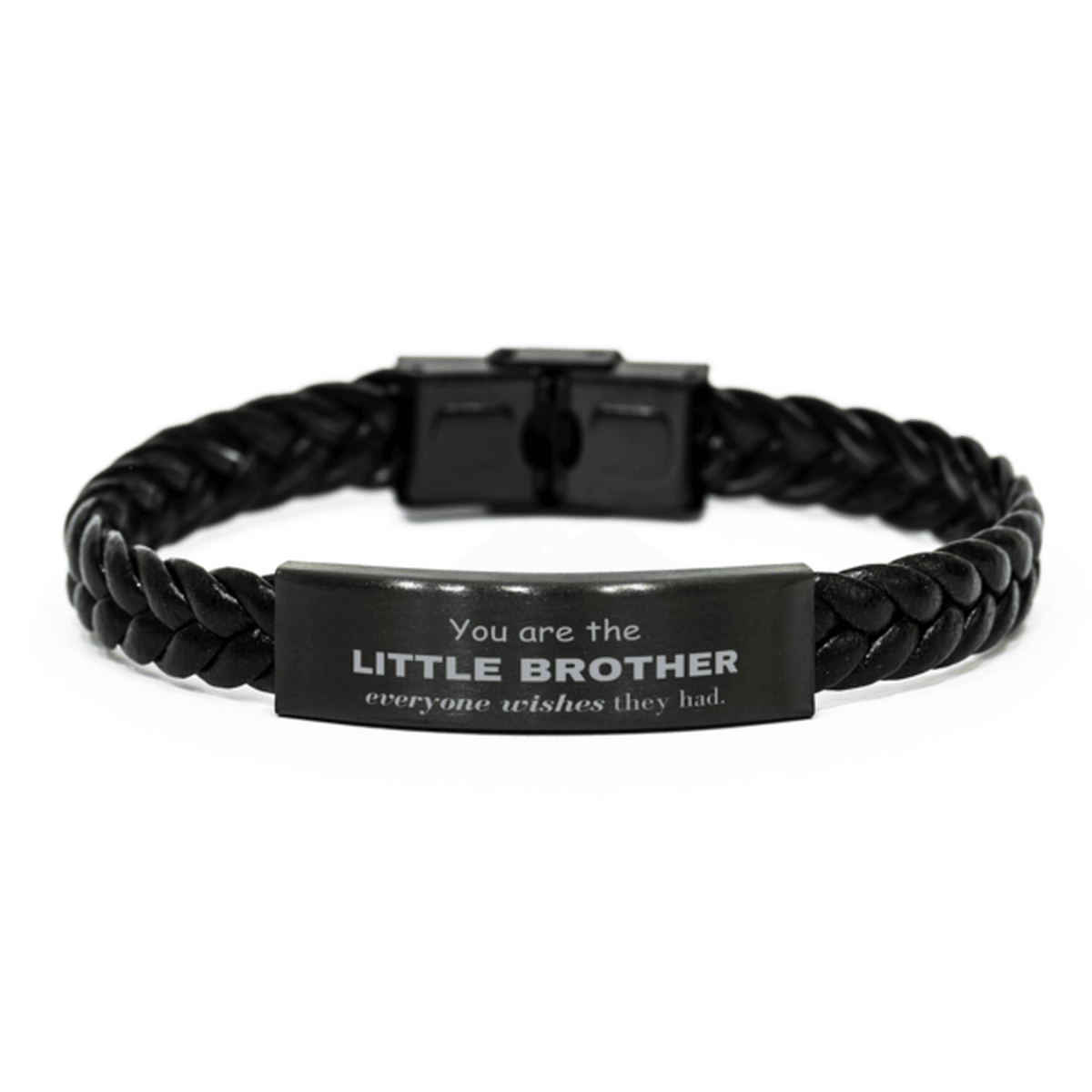 Little Brother Braided Leather Bracelet, Everyone wishes they had, Inspirational Bracelet For Little Brother, Little Brother Gifts, Birthday Christmas Unique Gifts For Little Brother - Mallard Moon Gift Shop