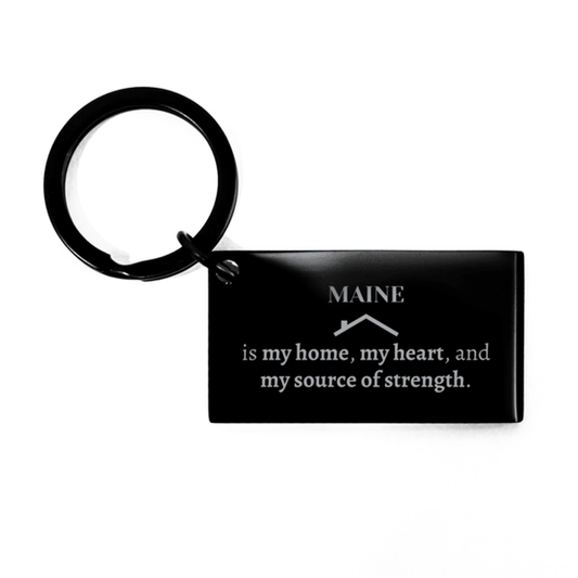 Maine is my home Gifts, Lovely Maine Birthday Christmas Keychain For People from Maine, Men, Women, Friends - Mallard Moon Gift Shop