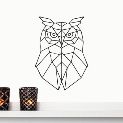 Geometric Owl Indoor Outdoor Steel Wall Sign
