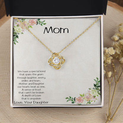 Mother's Day Love Knot Pendant Necklace from Son - Mallard Moon Gift Shop