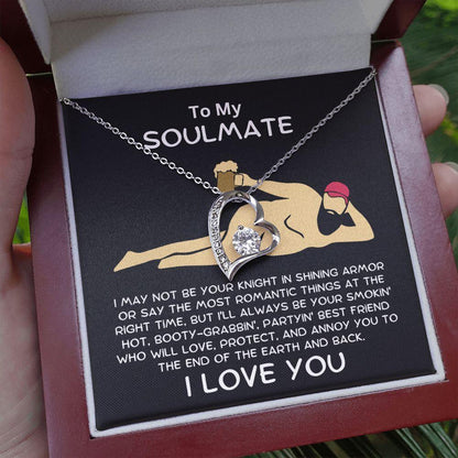 Gift for Soulmate Smoking Hot Lover Heart Pendant Necklace - Mallard Moon Gift Shop