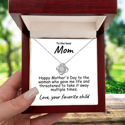 To My Mom Happy Mother's Day Love Knot Necklace - Mallard Moon Gift Shop