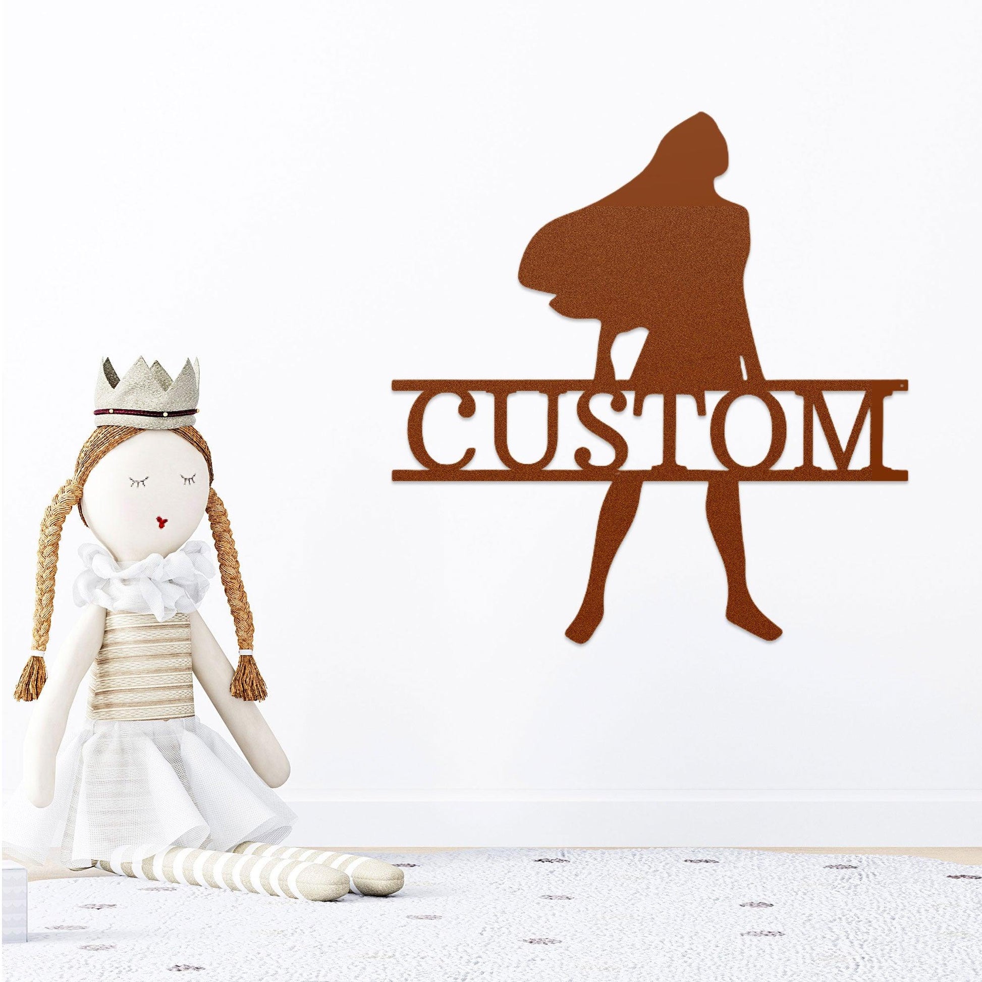 Princess Pocahontas Custom Name Metal Art Wall Sign - Mallard Moon Gift Shop