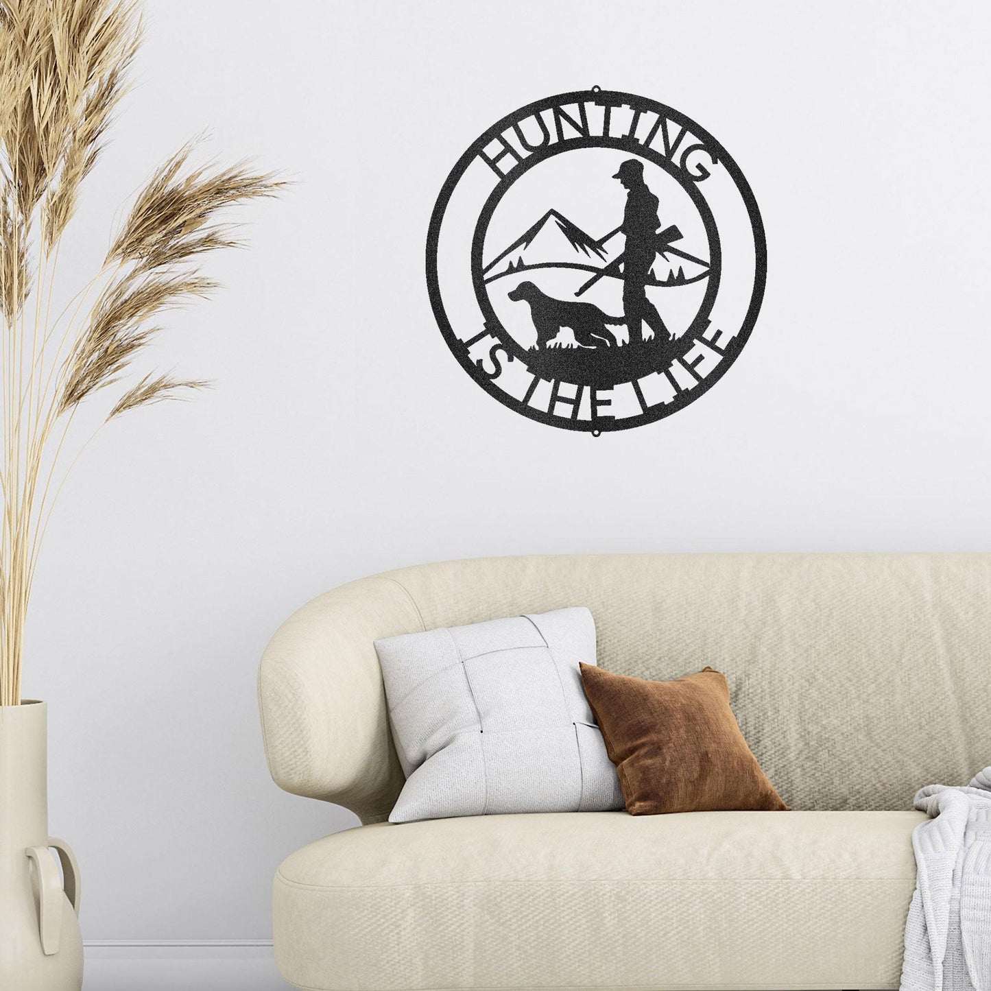 The Hunter Personalized Monogram Indoor Outdoor Steel Wall Sign - Mallard Moon Gift Shop