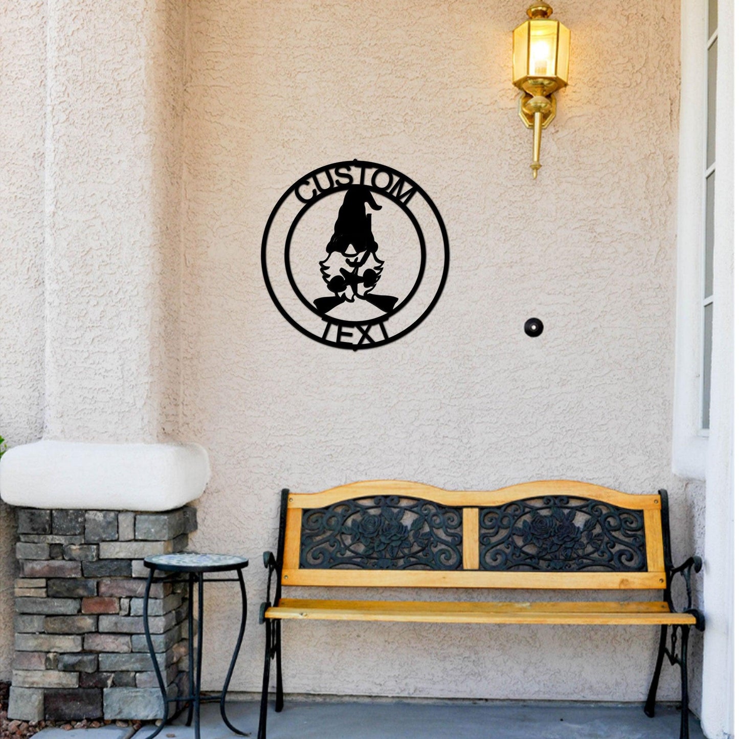 Summer Gnome Custom Name Metal Art Wall Sign Home Decor - Mallard Moon Gift Shop