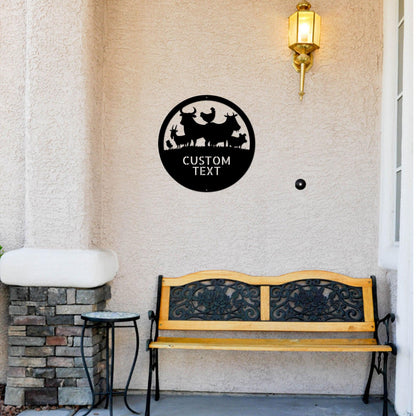 Farm Animals Custom Text Indoor Outdoor Steel Wall Sign Metal Art Home Decor - Mallard Moon Gift Shop