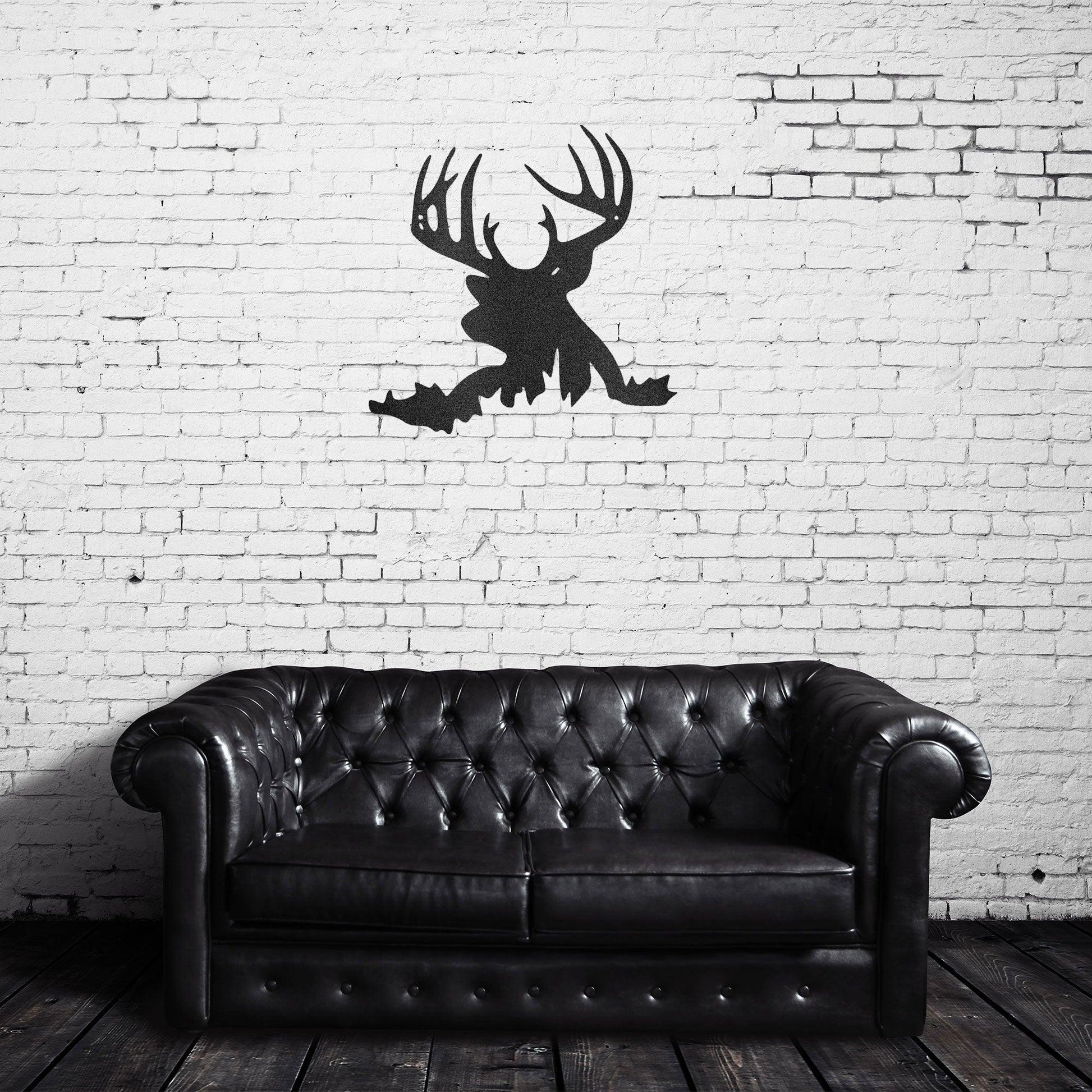 Deer Head Metal Art Wall Sign - Mallard Moon Gift Shop
