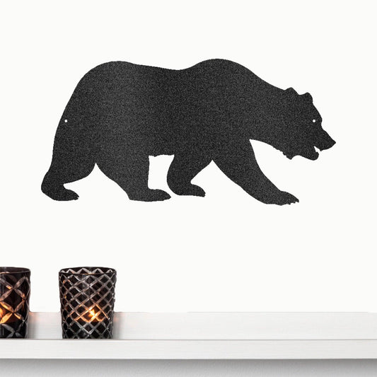 Grizzly Bear Steel Wall Sign - Mallard Moon Gift Shop
