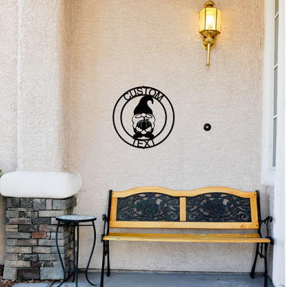 Thanksgiving Gnome Custom Name Metal Art Wall Sign Home Decor - Mallard Moon Gift Shop