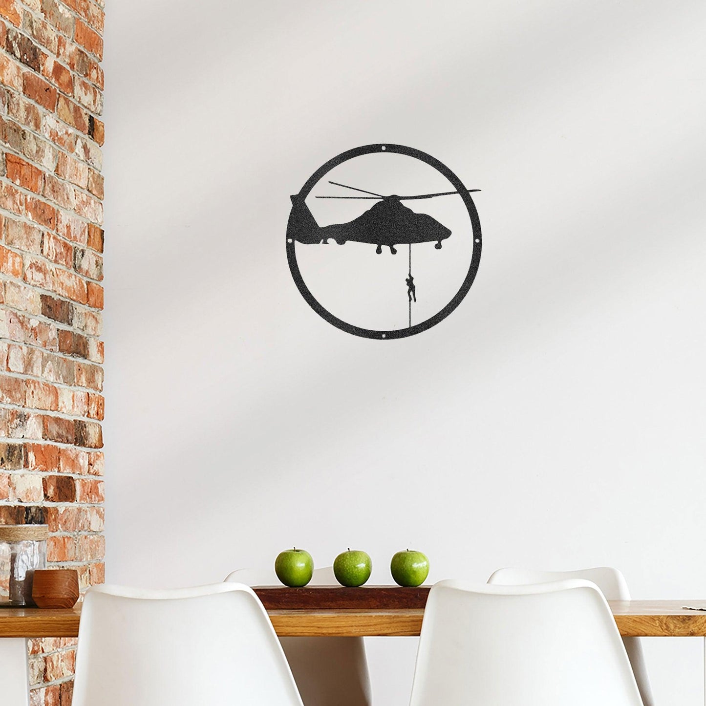 Helicopter Drop Metal Art Wall Sign - Mallard Moon Gift Shop