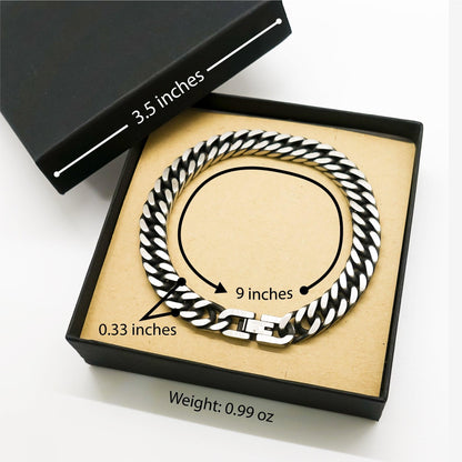 Remarkable General Manager Gifts, Your dedication and hard work, Inspirational Birthday Christmas Unique Cuban Link Chain Bracelet For General Manager, Coworkers, Men, Women, Friends - Mallard Moon Gift Shop