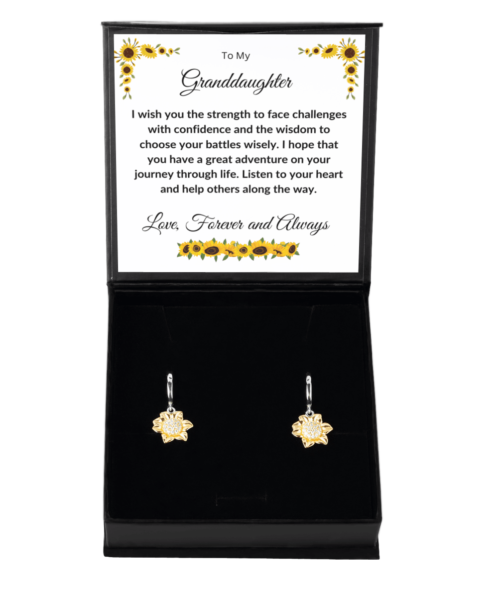 Granddaughter Gift Sunflower Earrings - Mallard Moon Gift Shop
