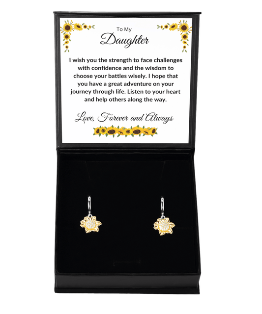 Gift for Daughter Sunflower Earrings - Mallard Moon Gift Shop