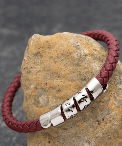 To My Husband - I Found My Love - Braided Leather Men's Bracelet - Mallard Moon Gift Shop