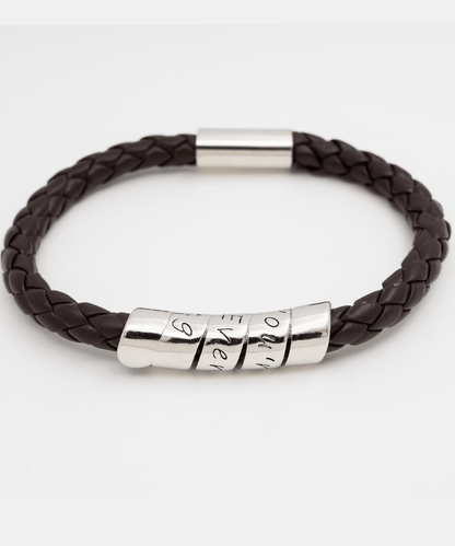 To My Husband - I Found My Love - Braided Leather Men's Bracelet - Mallard Moon Gift Shop