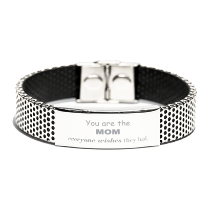 Mom Stainless Steel Bracelet, Everyone wishes they had, Inspirational Bracelet For Mom, Mom Gifts, Birthday Christmas Unique Gifts For Mom - Mallard Moon Gift Shop