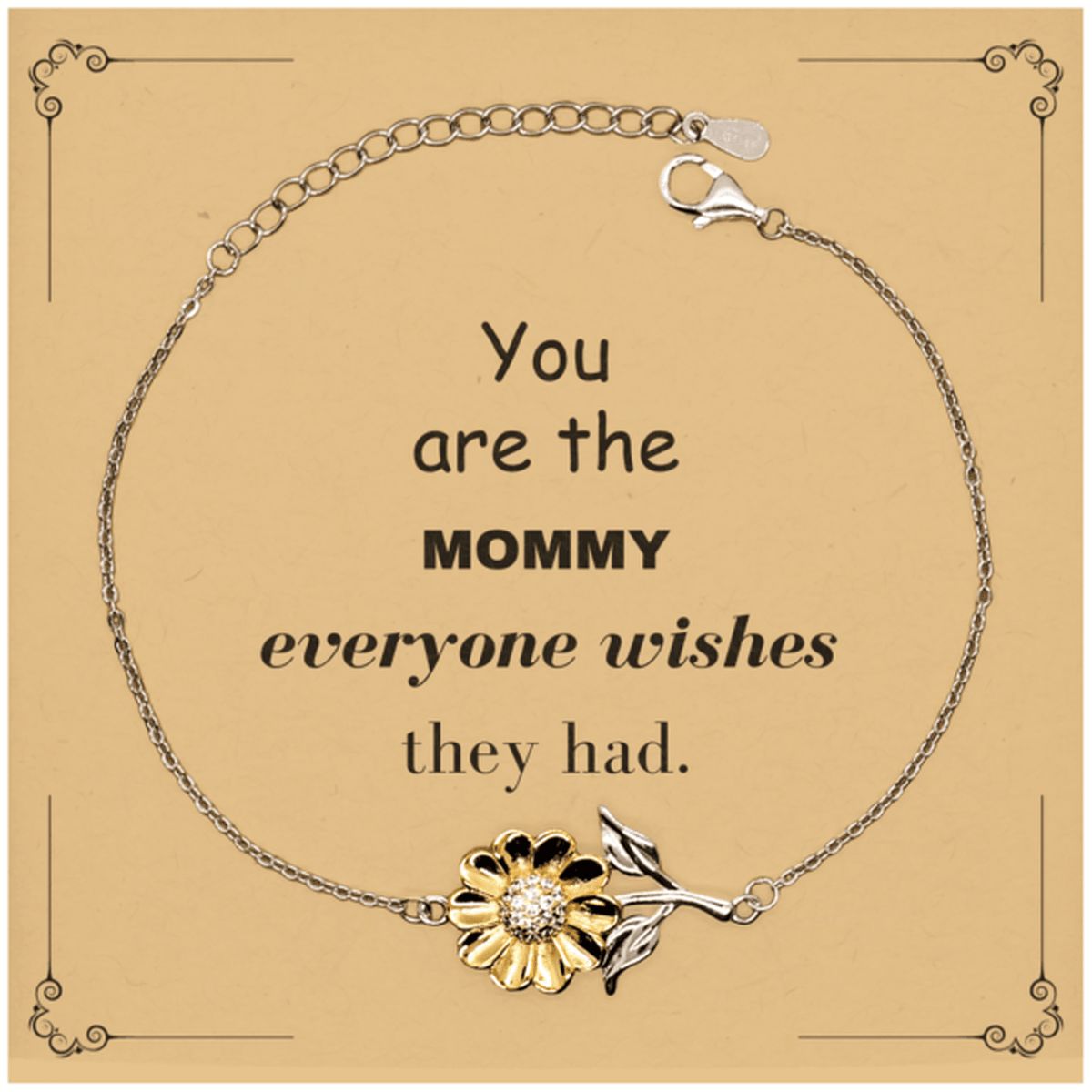 Mommy Sunflower Bracelet, Everyone wishes they had, Inspirational Bracelet For Mommy, Mommy Gifts, Birthday Christmas Unique Gifts For Mommy - Mallard Moon Gift Shop