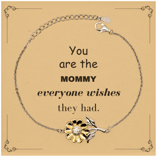 Mommy Sunflower Bracelet, Everyone wishes they had, Inspirational Bracelet For Mommy, Mommy Gifts, Birthday Christmas Unique Gifts For Mommy - Mallard Moon Gift Shop