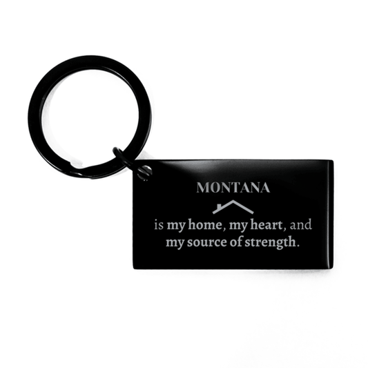 Montana is my home Gifts, Lovely Montana Birthday Christmas Keychain For People from Montana, Men, Women, Friends - Mallard Moon Gift Shop