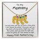 New Mom First Mother's Day Gift Baby Feet Engraved Charm Necklace with Birthstone - Mallard Moon Gift Shop