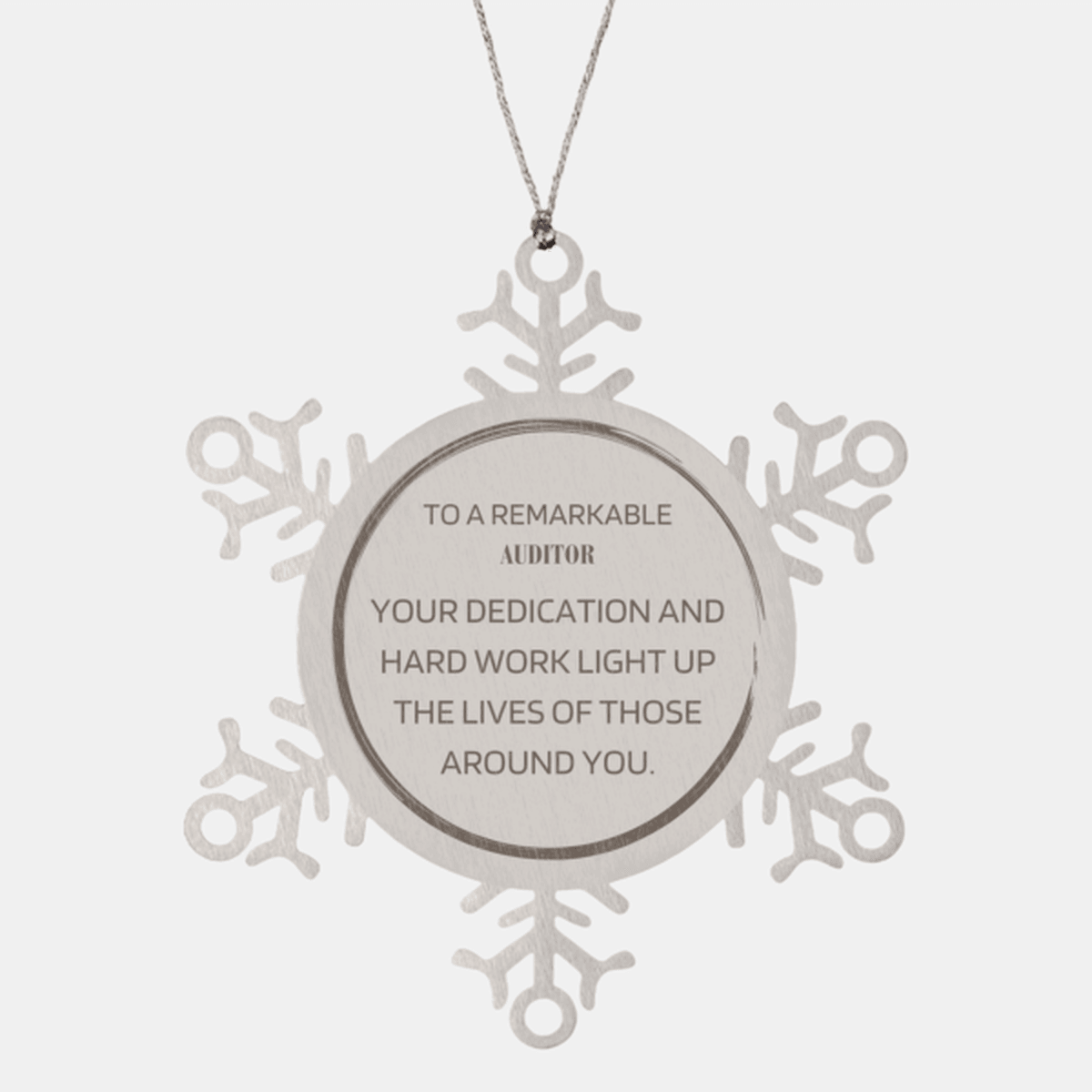 Remarkable Auditor Gifts, Your dedication and hard work, Inspirational Birthday Christmas Unique Snowflake Ornament For Auditor, Coworkers, Men, Women, Friends - Mallard Moon Gift Shop