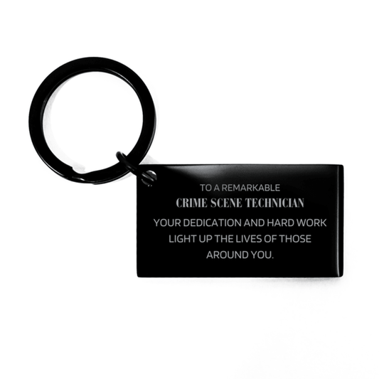 Remarkable Crime Scene Technician Gifts, Your dedication and hard work, Inspirational Birthday Christmas Unique Keychain For Crime Scene Technician, Coworkers, Men, Women, Friends - Mallard Moon Gift Shop