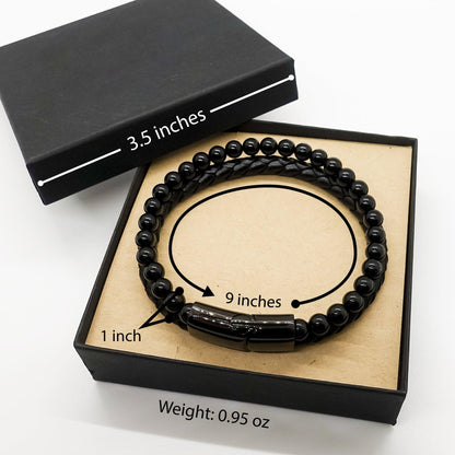 Remarkable Fitness Trainer Gifts, Your dedication and hard work, Inspirational Birthday Christmas Unique Stone Leather Bracelets For Fitness Trainer, Coworkers, Men, Women, Friends - Mallard Moon Gift Shop