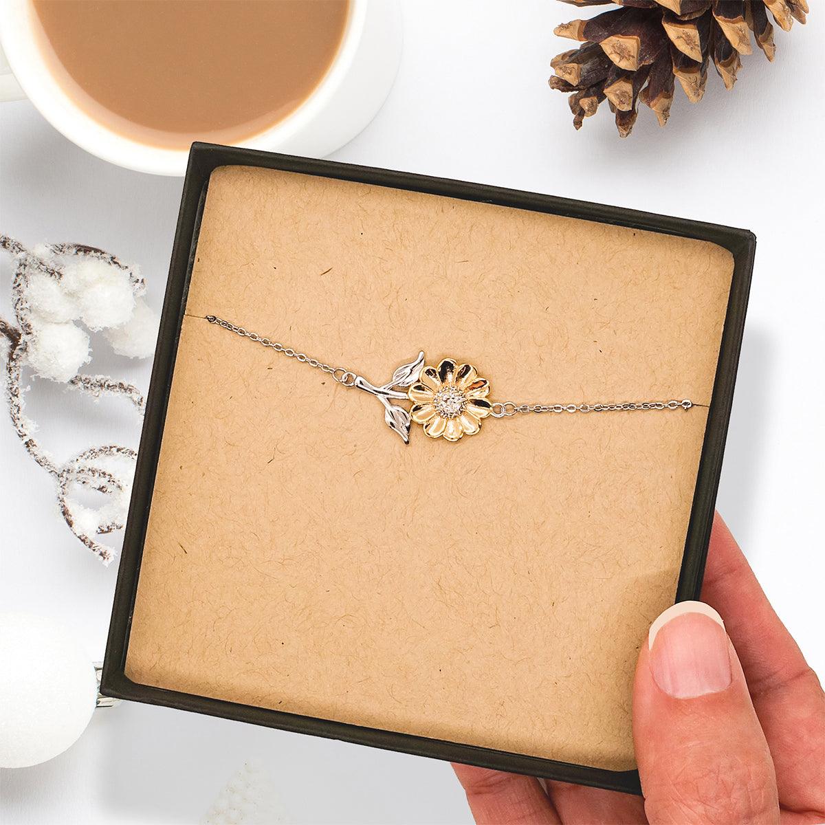 Remarkable Marketing Manager Gifts, Your dedication and hard work, Inspirational Birthday Christmas Unique Sunflower Bracelet For Marketing Manager, Coworkers, Men, Women, Friends - Mallard Moon Gift Shop