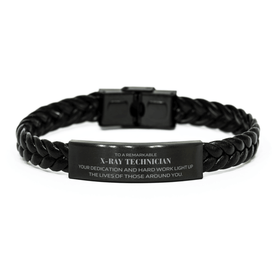 Remarkable X-Ray Technician Gifts, Your dedication and hard work, Inspirational Birthday Christmas Unique Braided Leather Bracelet For X-Ray Technician, Coworkers, Men, Women, Friends - Mallard Moon Gift Shop