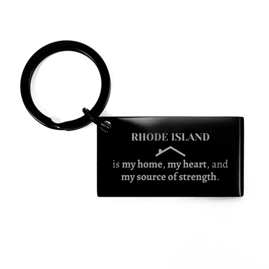 Rhode Island is my home Gifts, Lovely Rhode Island Birthday Christmas Keychain For People from Rhode Island, Men, Women, Friends - Mallard Moon Gift Shop