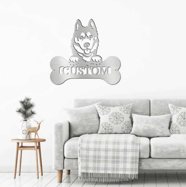 Dog Breed Custom Name Metal Art Wall Sign - Mallard Moon Gift Shop