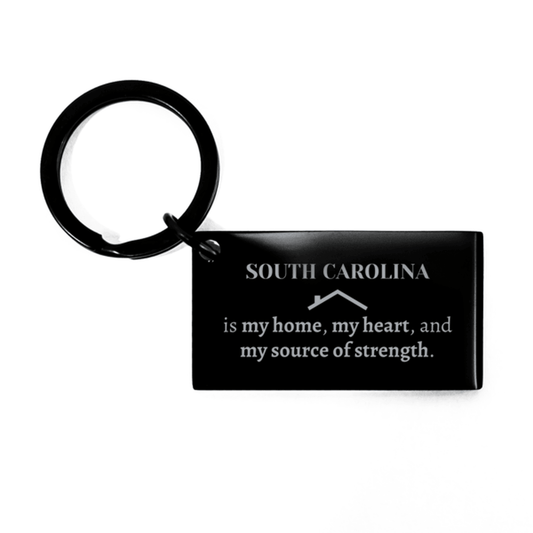 South Carolina is my home Gifts, Lovely South Carolina Birthday Christmas Keychain For People from South Carolina, Men, Women, Friends - Mallard Moon Gift Shop