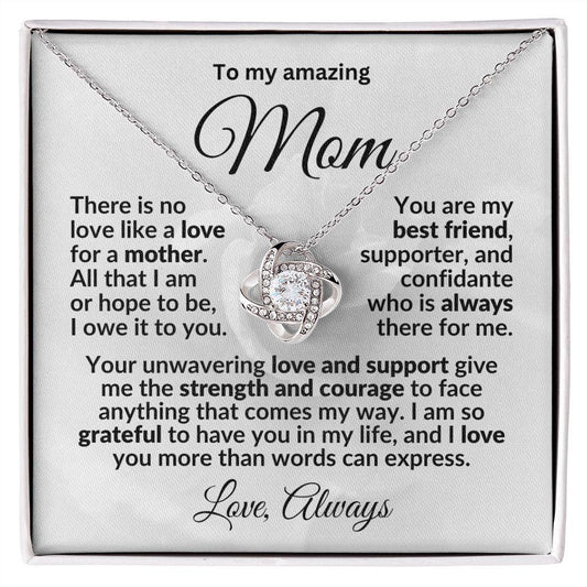 To My Mom Love Always Love Knot Necklace - Mallard Moon Gift Shop