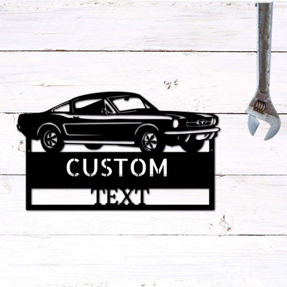 Hear The Roar Classic Sports Car Custom Name Steel Wall Sign - Mallard Moon Gift Shop