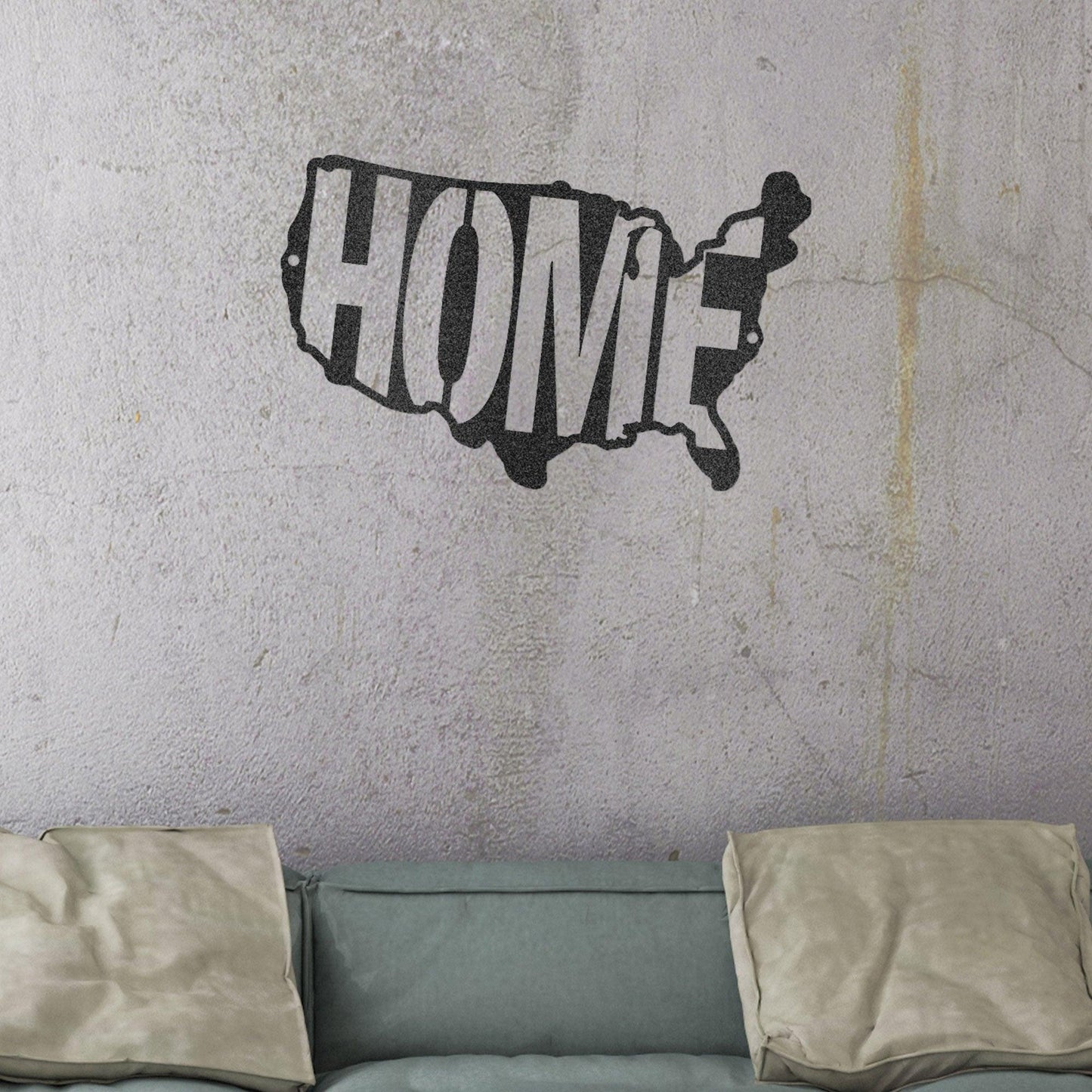 USA Home Indoor Outdoor Steel Wall Sign - Mallard Moon Gift Shop