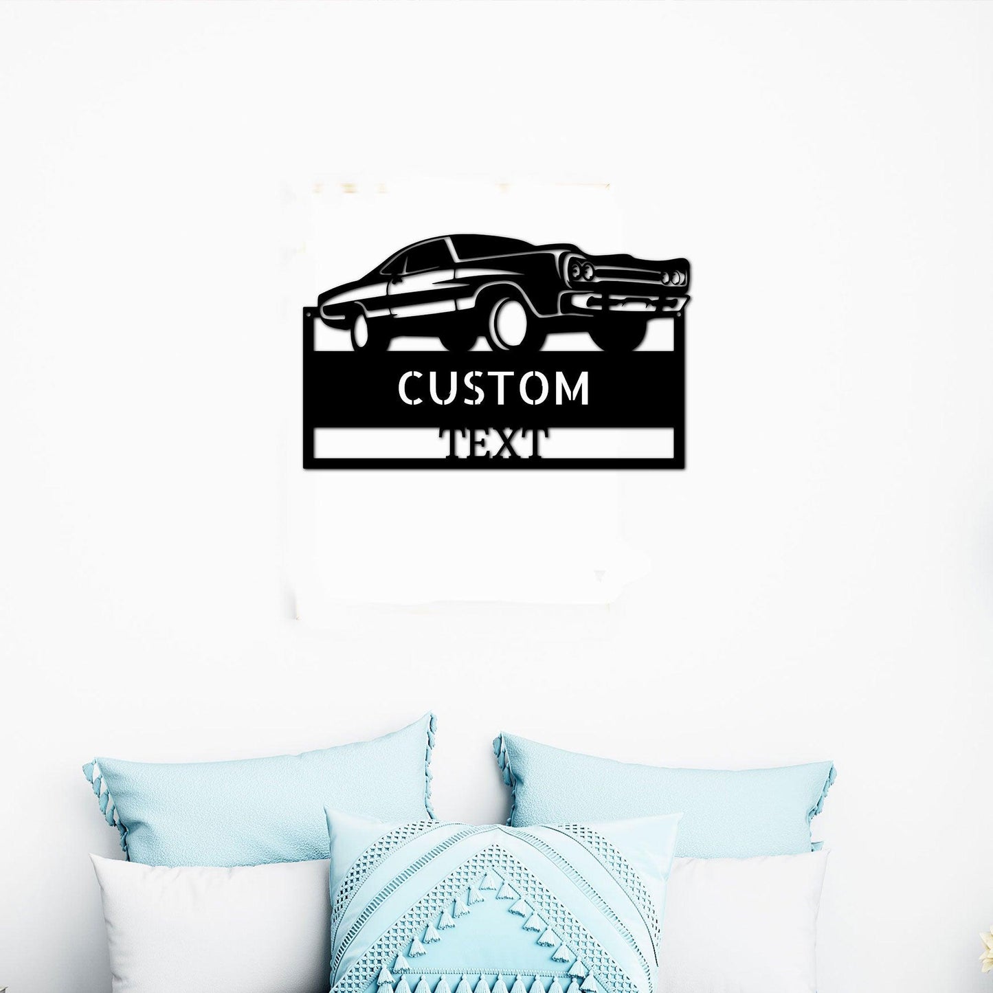 Classic Muscle Car Personalized Indoor Outdoor Steel Wall Sign - Mallard Moon Gift Shop