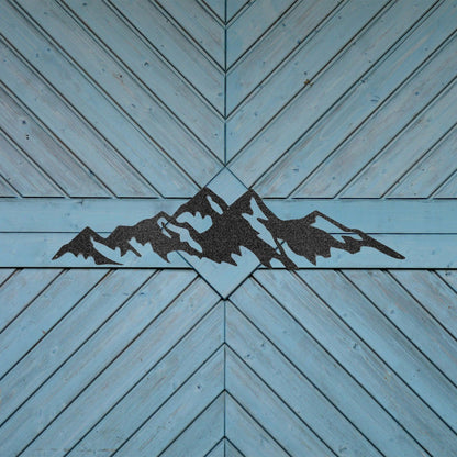 Mountain Ridge Indoor Outdoor Steel Wall Sign Art - Mallard Moon Gift Shop