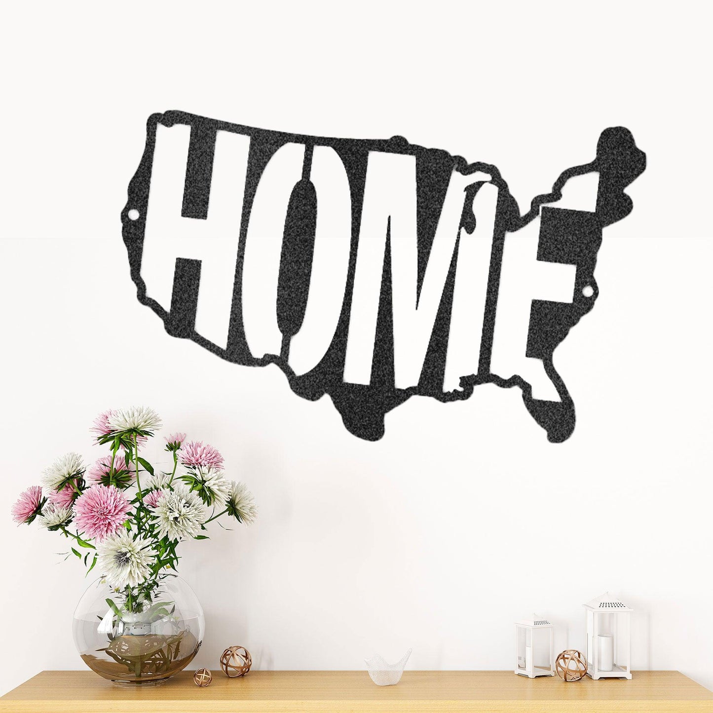 USA Home Indoor Outdoor Steel Wall Sign - Mallard Moon Gift Shop