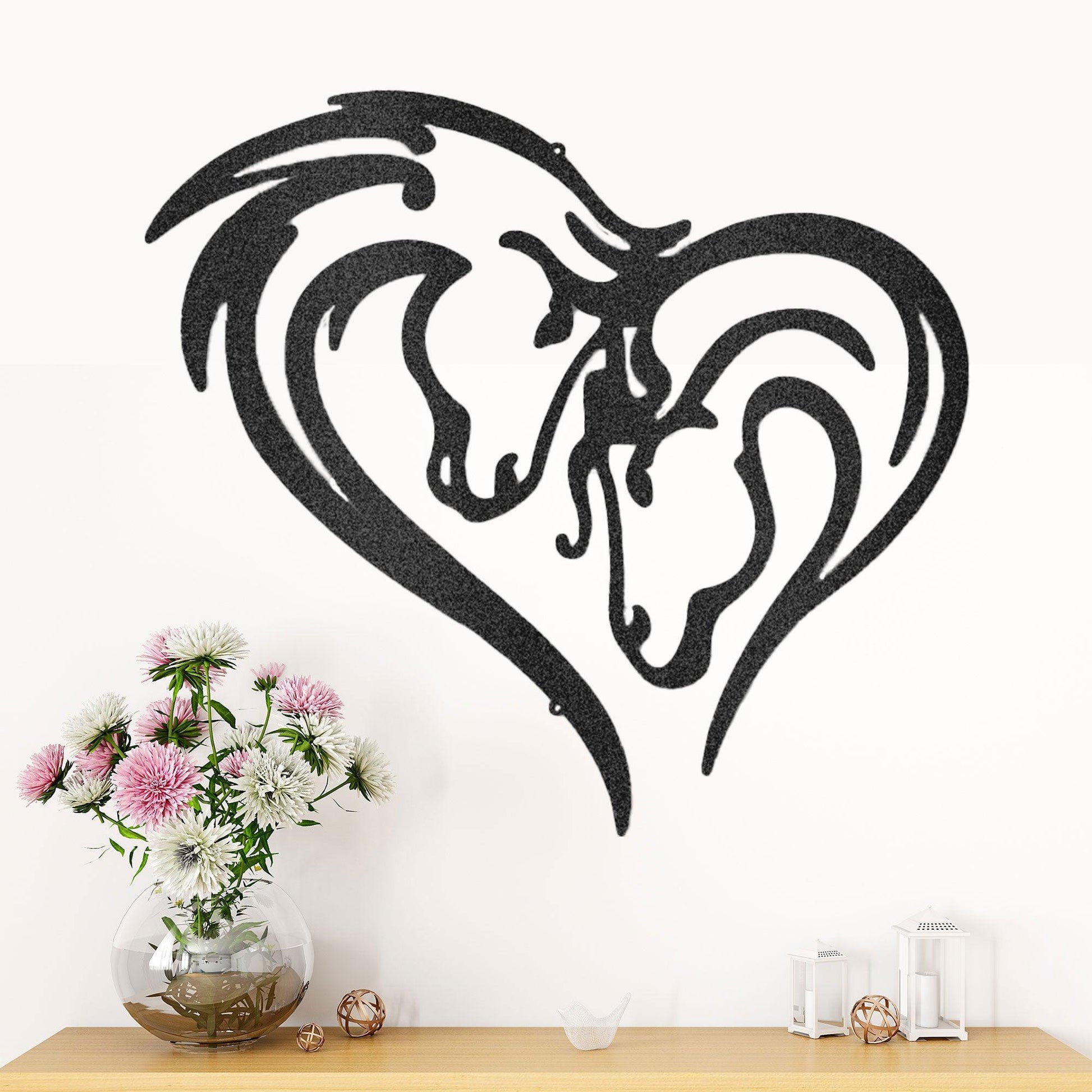 Horse Love Steel Wall Sign - Mallard Moon Gift Shop
