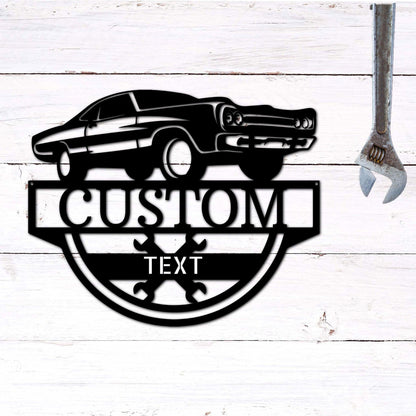 Timeless Car Custom Name Metal Wall Art - Mallard Moon Gift Shop