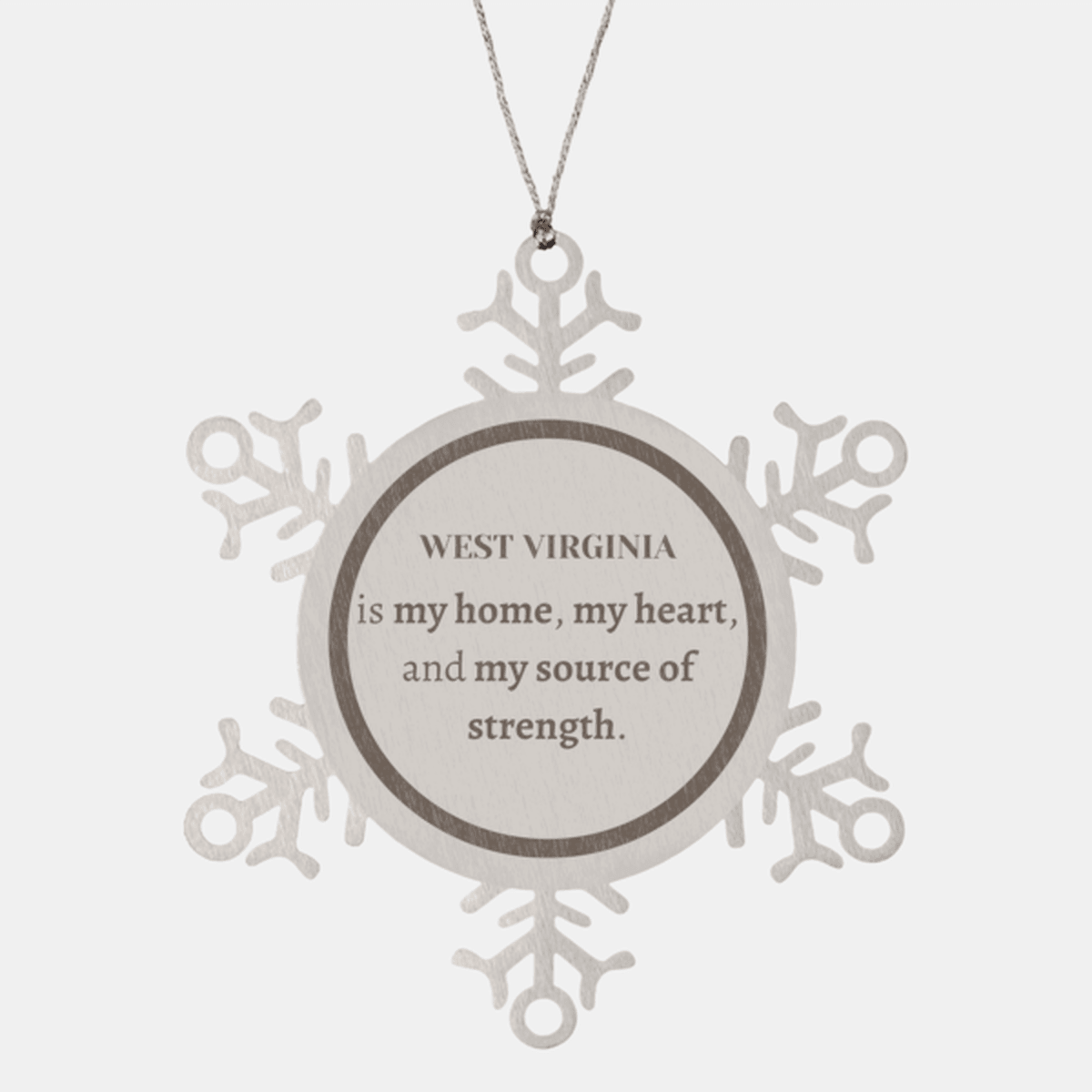 West Virginia is my home Gifts, Lovely West Virginia Birthday Christmas Snowflake Ornament For People from West Virginia, Men, Women, Friends - Mallard Moon Gift Shop