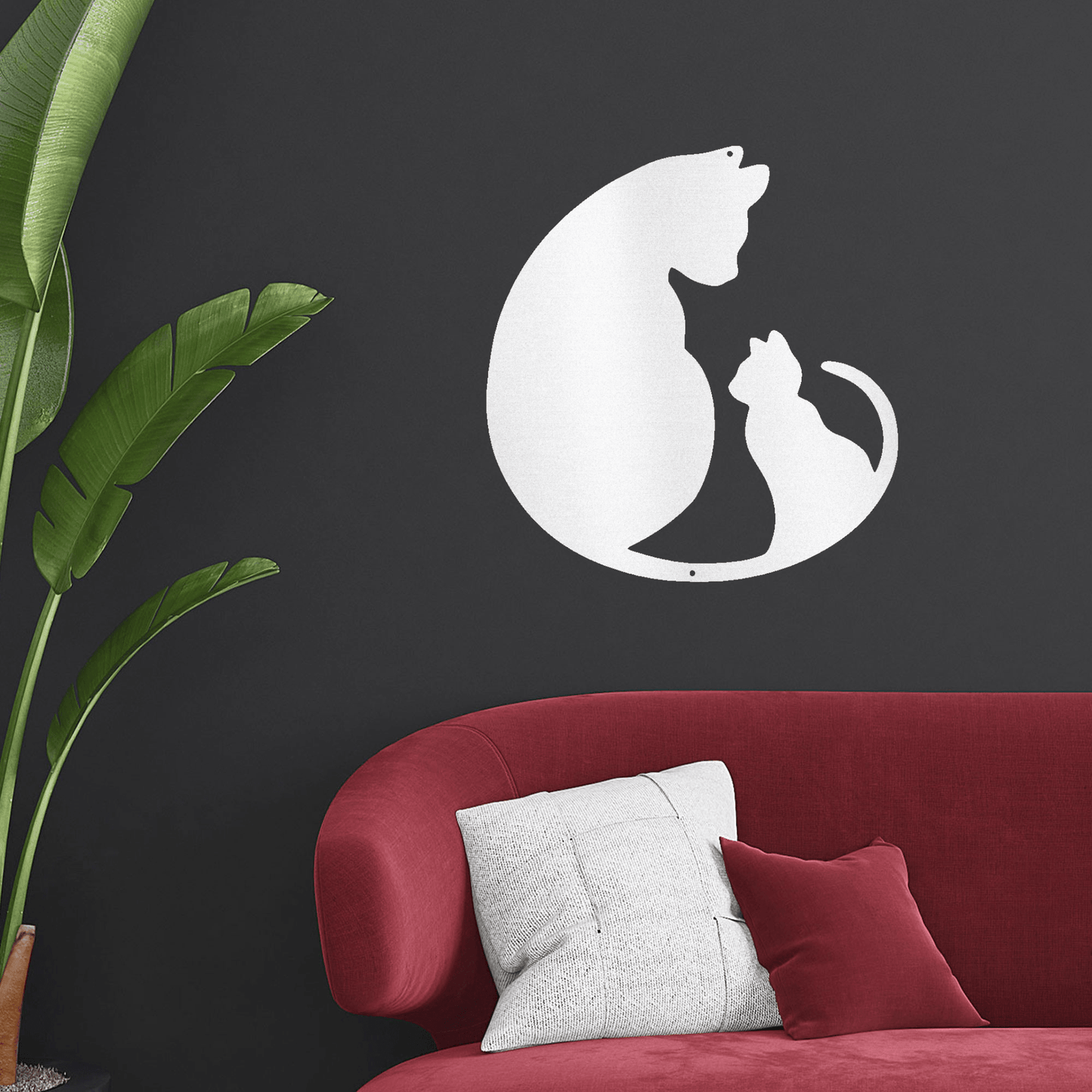 Cat Lover Indoor Outdoor Steel Wall Sign Art - Mallard Moon Gift Shop